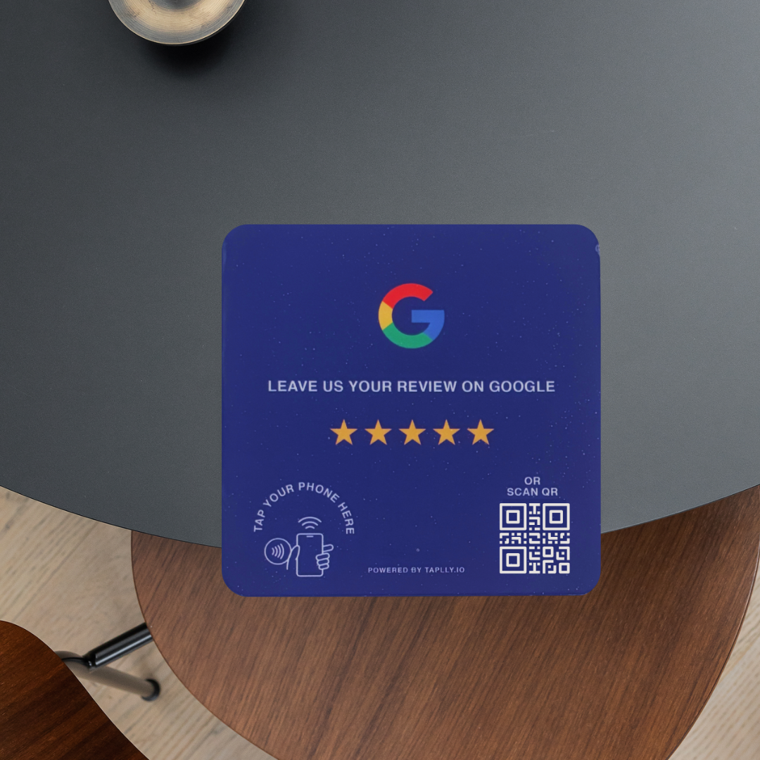 Taplly Google Review NFC & QR Plate – Signature Blue Edition - Image 2